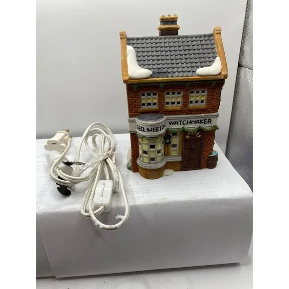 Dept 56 Dickens Village Geo Weeton Watchmaker Heritage Village 5926-9 Porcelain - Picture 5 of 10